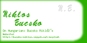 miklos bucsko business card